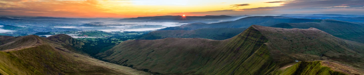 View from Bannau Brycheiniog in Powys